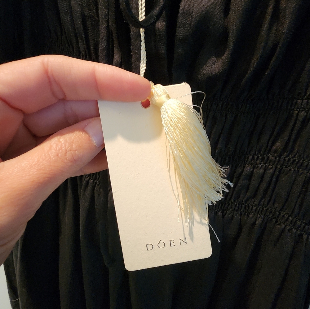 DOEN RHODA dress black Large - Picture 3 of 5